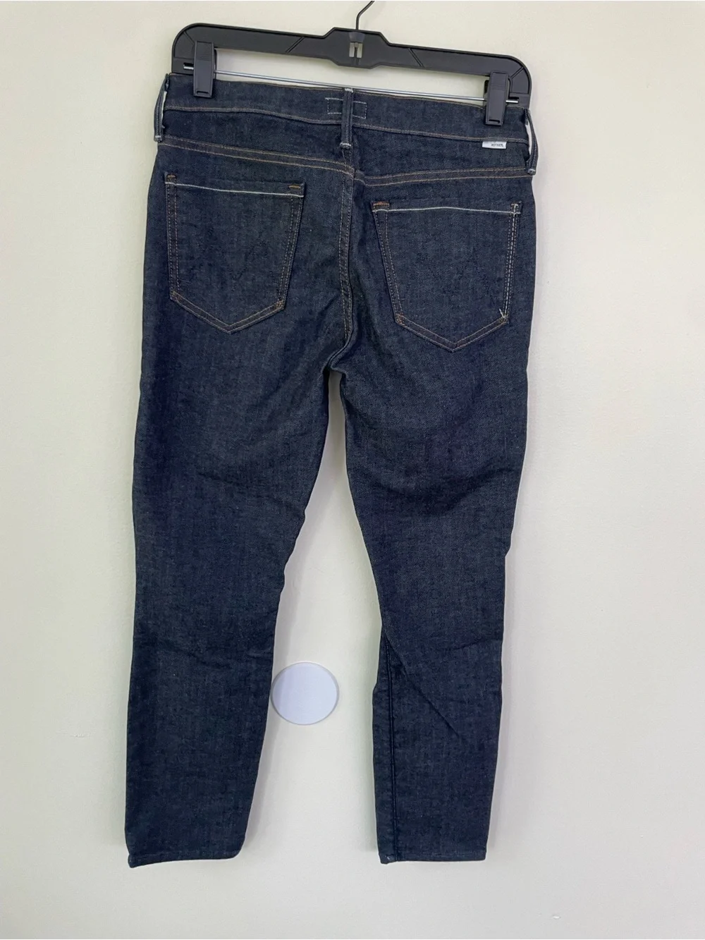 MOTHER The Looker Crop in To Tough To Tame Midnight Storm Dark Wash Jeans sz 27